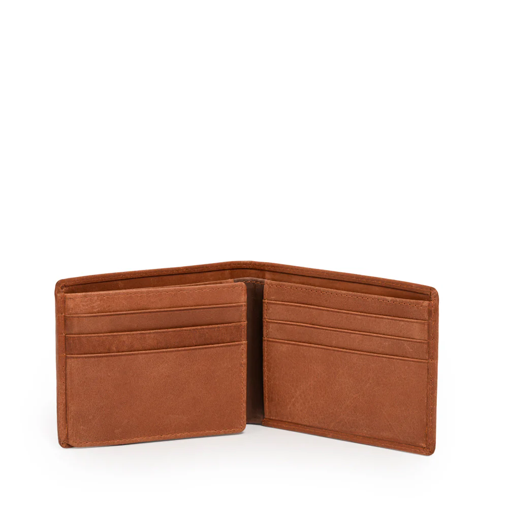 BILLETERA CUERO CON ALETA CRISTIAN MARRÓN - Image 2