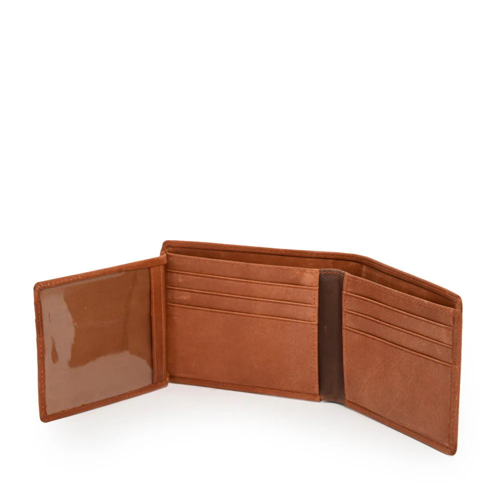 BILLETERA CUERO CON ALETA CRISTIAN MARRÓN - Image 3