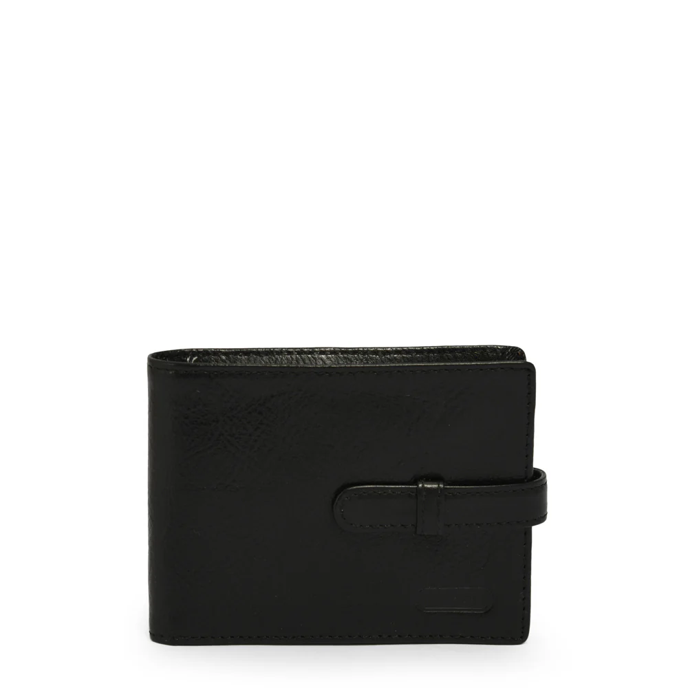 BILLETERA CUERO CON ALETA NEW LANCASTER NEGRO