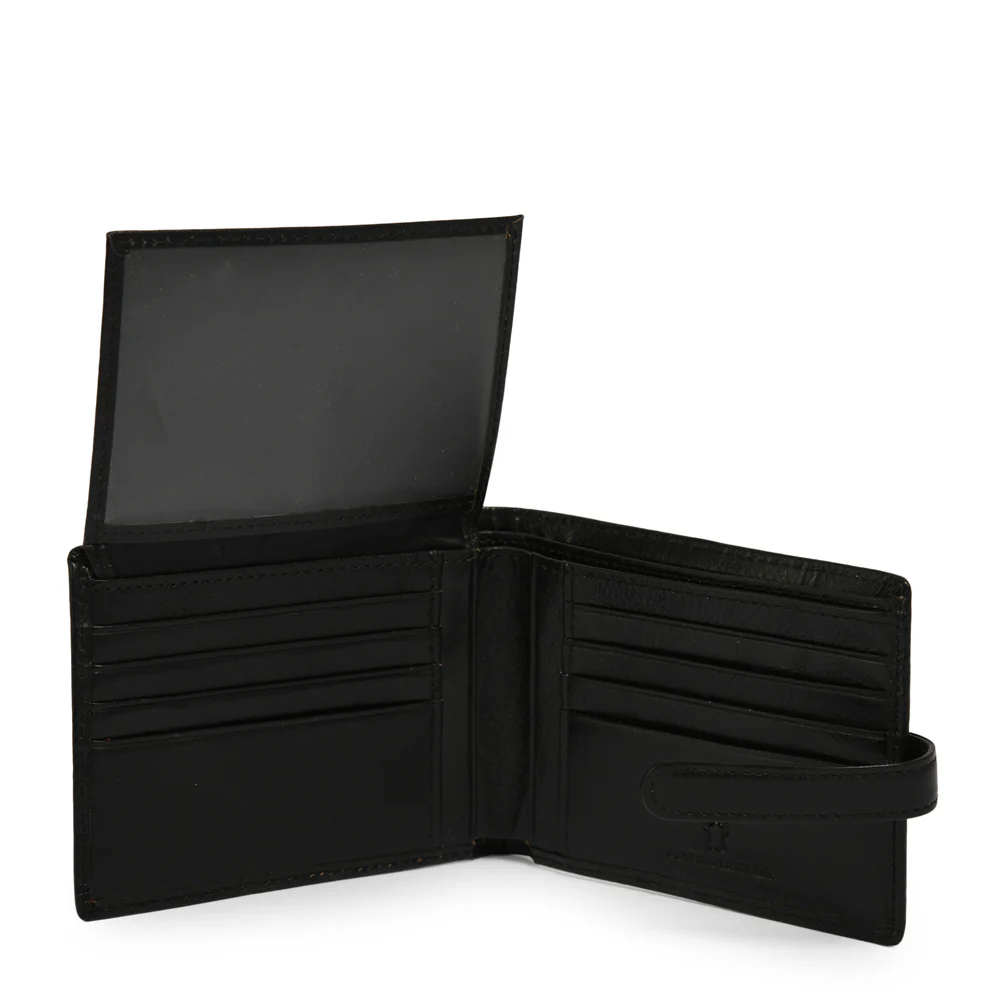 BILLETERA CUERO CON ALETA NEW LANCASTER NEGRO - Image 3