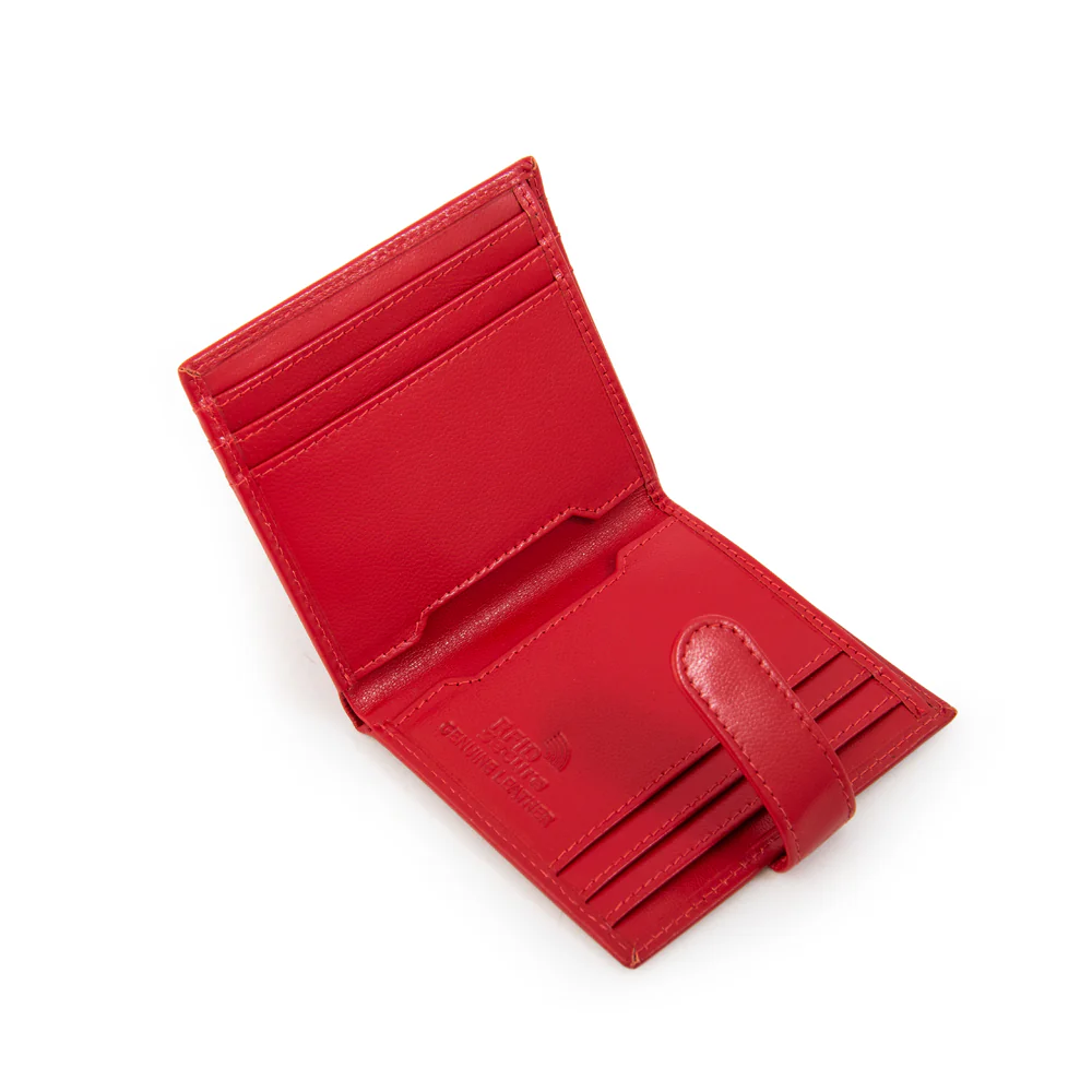 BILLETERA TARJETERO CUERO DARA ROJO - Image 2