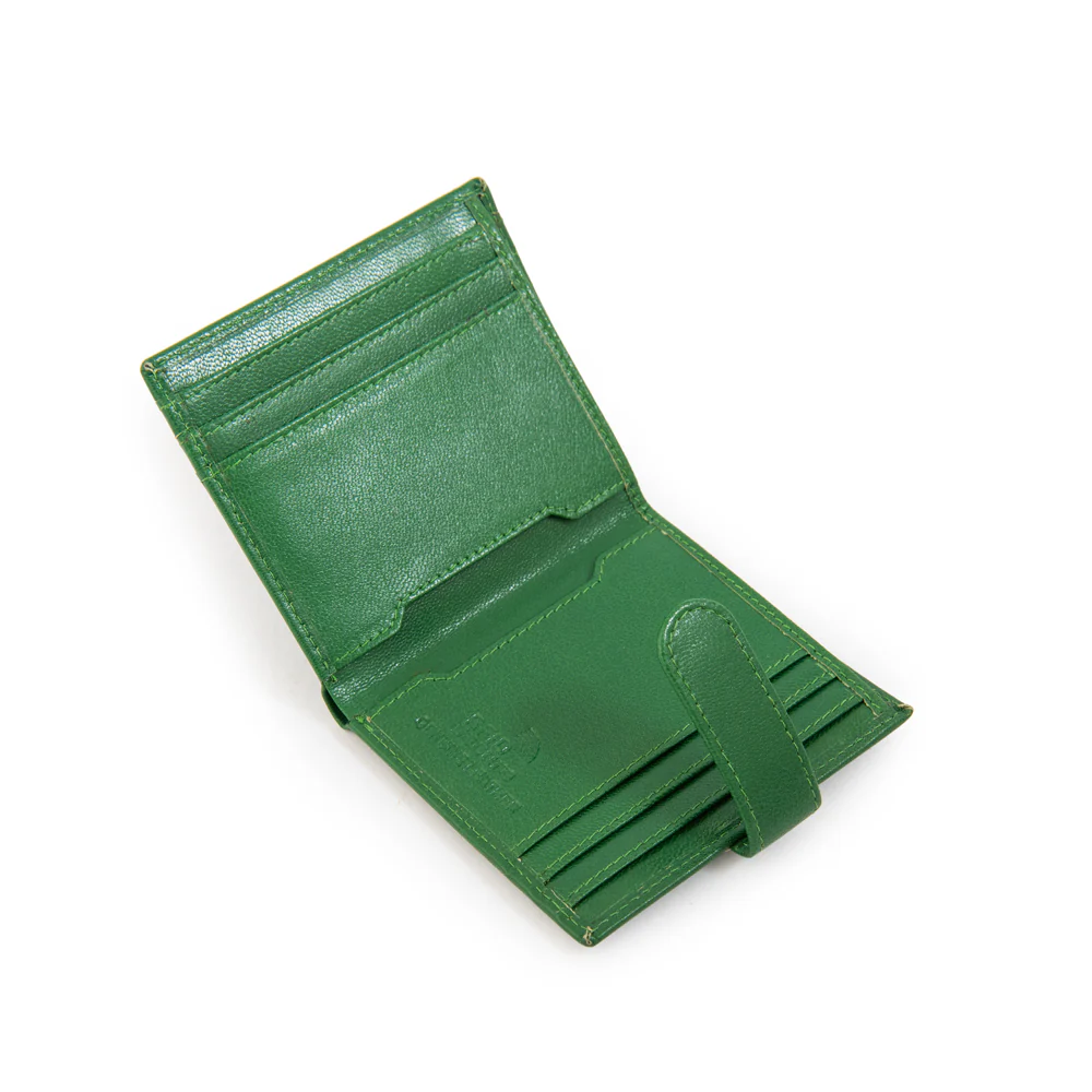 BILLETERA TARJETERO CUERO DARA VERDE - Image 2