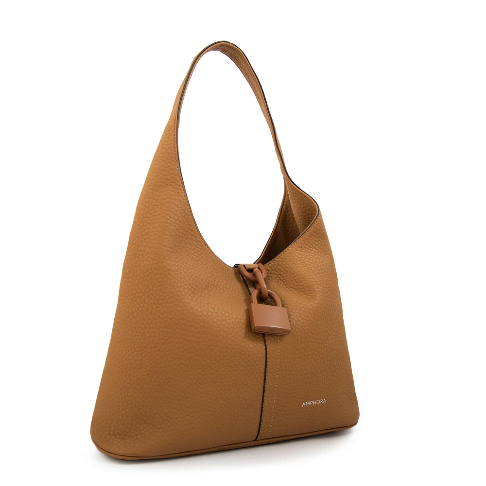 CARTERA CORTE OVAL CORIA CAMEL - Image 2