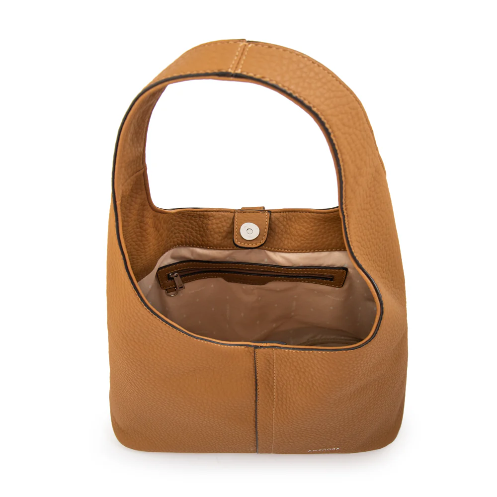 CARTERA CORTE OVAL CORIA CAMEL - Image 4