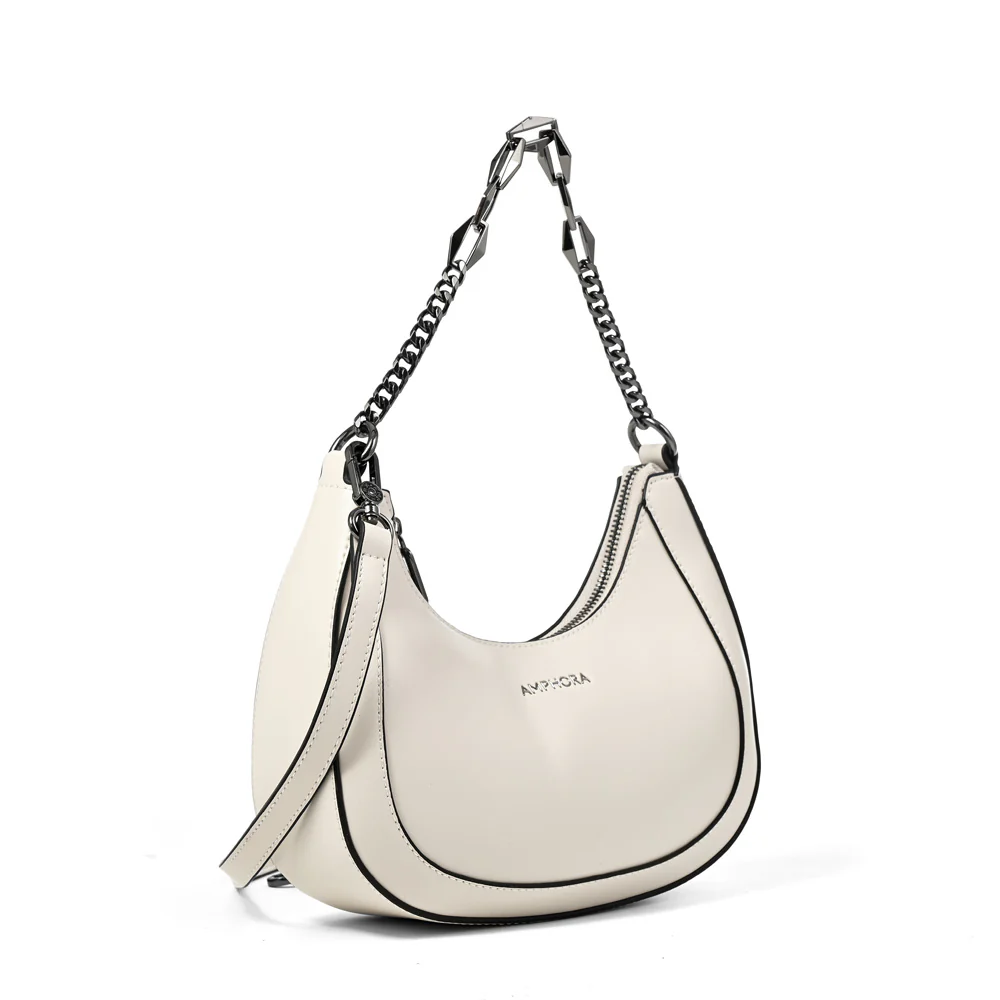 CARTERA CORTE OVAL VANITY BLANCO - Image 2