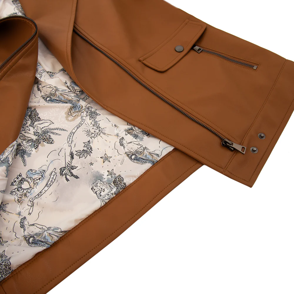 CHAQUETA FIONA BIKER CAMEL - Image 4