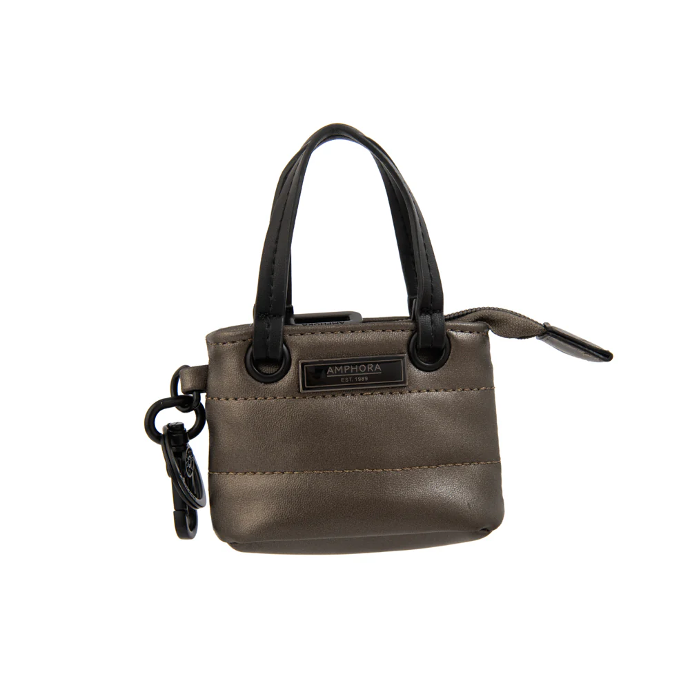 LLAVERO MONEDERO MINI CARTERA LILY PLATEADO