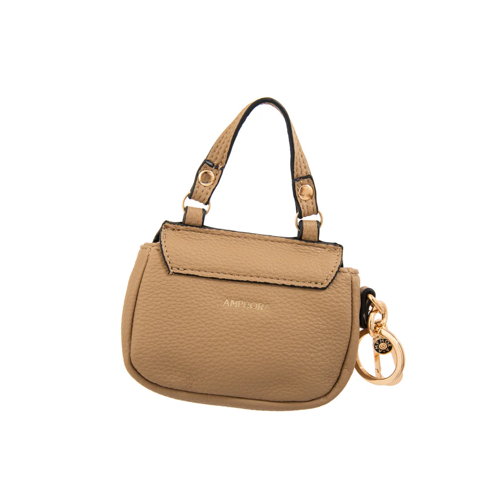 LLAVERO MONEDERO MINI CARTERA LUCY BEIGE - Image 2