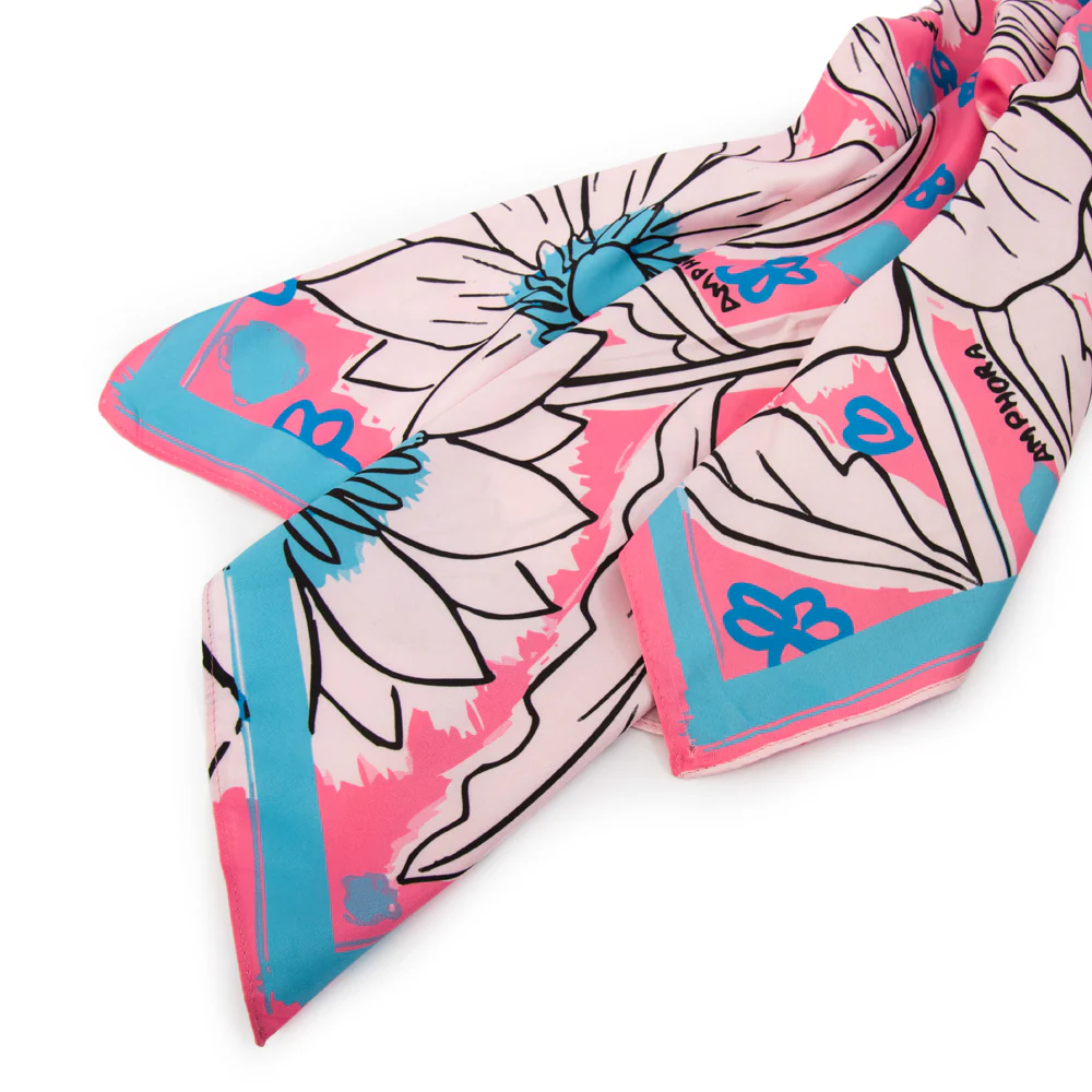 PAÑUELO MEDIANO LIRICA ROSA - Image 2