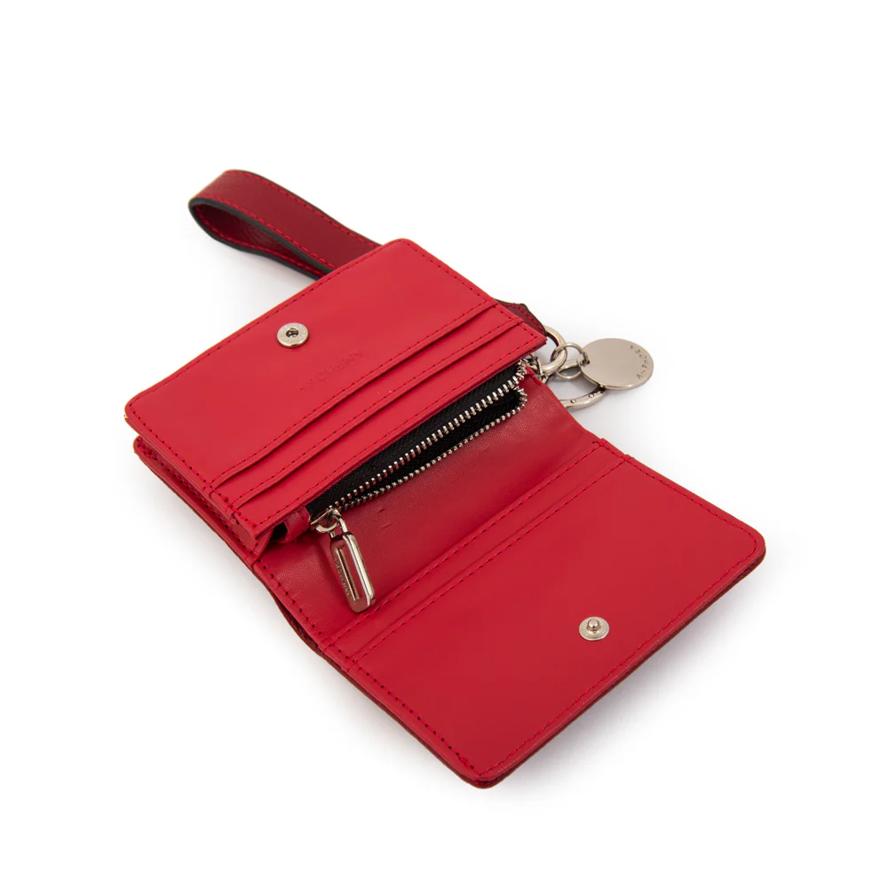 TARJETERO CON BOLSILLO INTERIOR CHARMS ROJO - Image 2